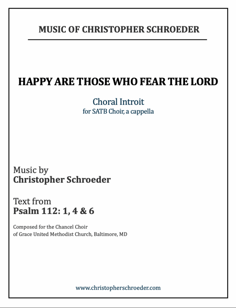 Happy Are Those Who Fear the Lord